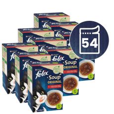 FELIX Soup Original cu carne de vită, cu pui, cu miel 54 x 48 g