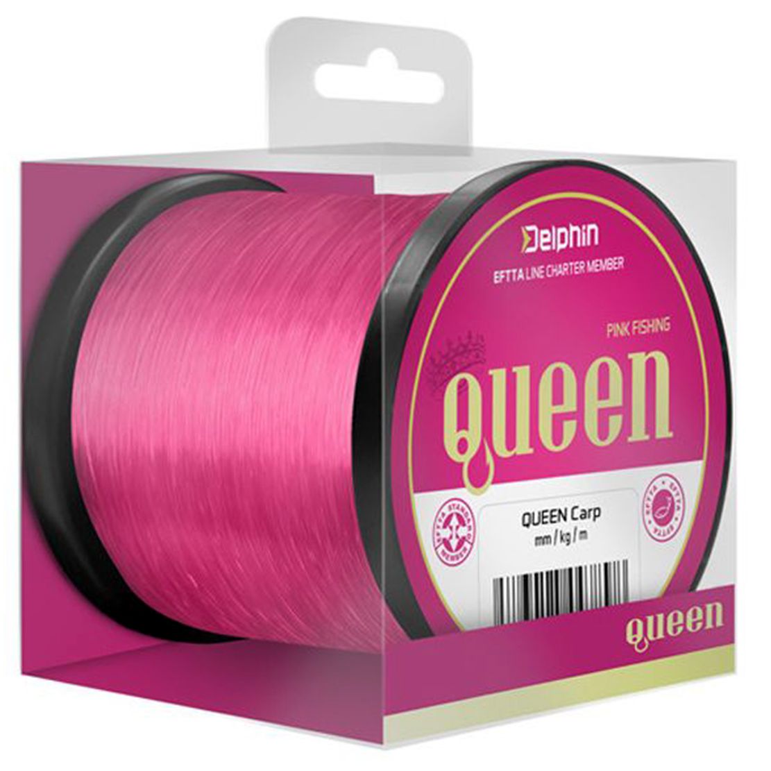 Delphin QUEEN Carp / roz, 600 m 0,30mm 6,8kg 600m