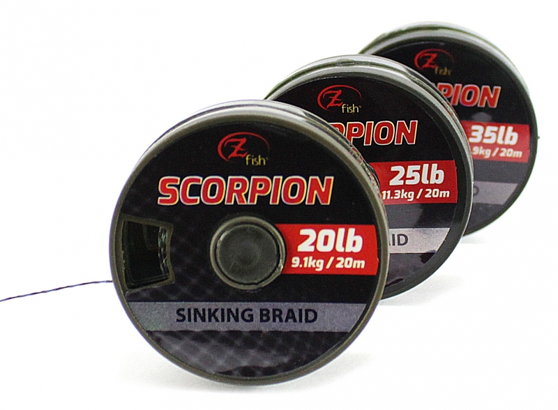 Zfish Scorpion Sinking Braid 20m  25lb