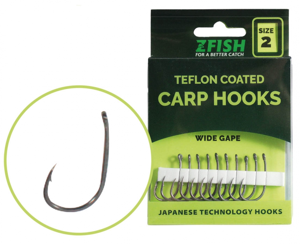 Zfish Teflon Hooks Wide Gape 6