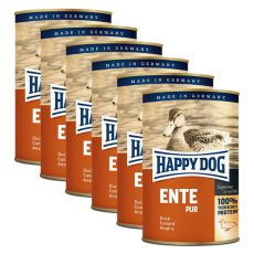 Happy Dog Pur - Ente/duck, 6 x 400g