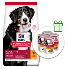 Hill's Science Plan Canine Adult Large Breed Chicken 18kg + 4 conserve GRATUIT