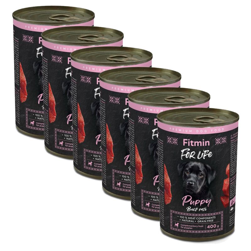 Conservă Fitmin For Life PUPPY Beef 6 x 400 g