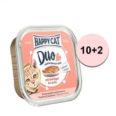 Happy Cat DUO MENU - somon şi pui 100g 10+2 GRATUIT
