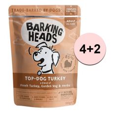 BARKING HEADS Top Dog Turkey GRAIN FREE 300g 4+2 GRATUIT
