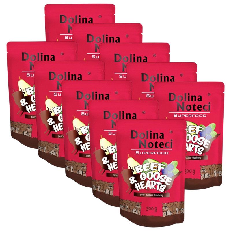 Dolina Noteci Superfood Inimi de vită și gâscă 10 x 300 g