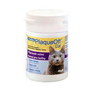 PlaqueOff Cat - pentru prevenirea și îndepărtarea tartrului dentar, 40g