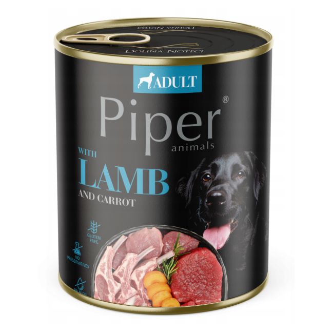 Conservă Piper Adult cu miel și morcovi 800 g