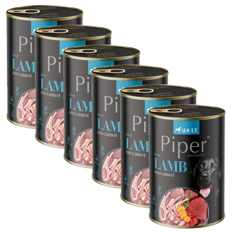 Conservă Piper Adult cu miel și morcovi 6 x 400 g