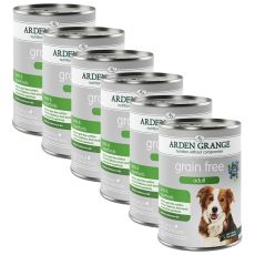 ARDEN GRANGE Grain Free Adult Dog Lamb & Superfoods 6 x 395 g