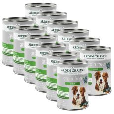 ARDEN GRANGE Grain Free Adult Dog Lamb & Superfoods 12 x 395 g