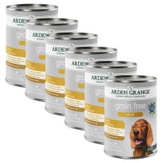 ARDEN GRANGE Grain Free Adult Dog Duck & Superfoods 6 x 395 g