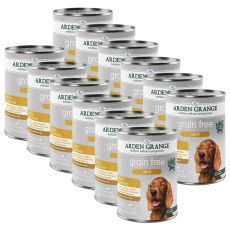 ARDEN GRANGE Grain Free Adult Dog Duck & Superfoods 12 x 395 g