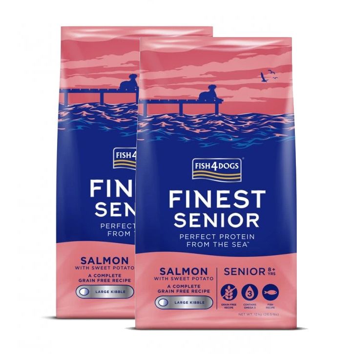 FISH4DOGS FINEST Senior Salmon large 2 x 12 kg