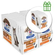 Hill's Prescription Diet Feline Kidney Care k/d Chicken 12 x 85 g, 2+1 GRATUIT