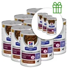 Hill's Prescription Diet Canine Digestive Care Low Fat i/d Chicken 354 g, 9+3 GRATUIT