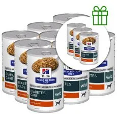 Hill's Prescription Diet w/d Diabetes Care Chicken 370 g, 9+3 GRATUIT