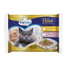 PreVital Fillet Selection pui/curcan în jeleu 4 x 85 g