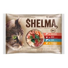 Shelma Cat Carne și pește în sos 4 x 85 g