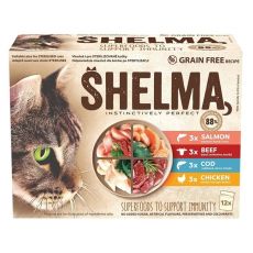 Shelma Cat Carne și pește în sos 12 x 85 g