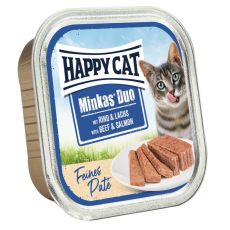 Happy Cat Minkas DUO Paté carne de vită și somon 100 g