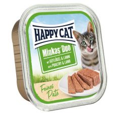 Happy Cat Minkas DUO Paté carne de pasăre și miel 100 g