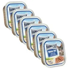 Happy Cat Minkas DUO Pat&eacute; carne de vită și somon 6 x 100 g