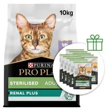PURINA PRO PLAN CAT STERILISED RENAL PLUS Turkey 10 kg + 10 x pliculeț Sterilised GRATUIT