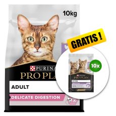 PURINA PRO PLAN CAT DELICATE DIGESTION Turkey 10 kg + 10 x capsule Kitten GRATUIT