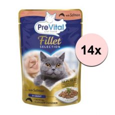 PreVital Fillet Selection cu somon în sos 14 x 85 g