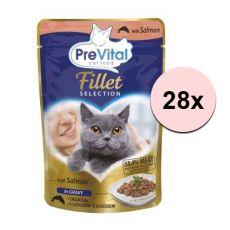 PreVital Fillet Selection cu somon în sos 28 x 85 g