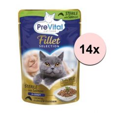 PreVital Fillet Selection Sterile somon în sos 14 x 85 g