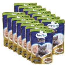 PreVital Fillet Selection Sterile somon în sos 14 x 85 g