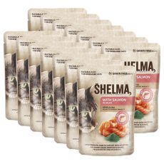 Shelma Cat somon-spirulina în sos 14 x 85 g
