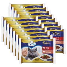 PreVital Fillet Selection de carne de vită/salmon în sos 60 x 85 g