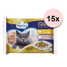 PreVital Fillet Selection pui/curcan în jeleu 60 x 85 g
