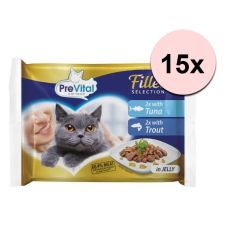 PreVital Fillet Selection ton/păstrăv în jeleu 60 x 85 g