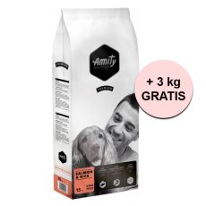 Amity Premium Salmon and Rice 15 kg + 3 kg GRATUIT