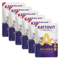 Kattovit Vital Care Anti Hairball somon 6 x 85 g