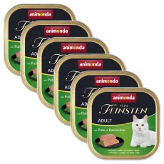 Pateu Animonda Vom Feinsten Adult Cats - curcan şi iepure 6 x 100 g