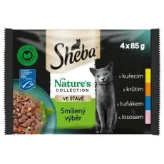Sheba Natures Collection Pliculețe cu alegere mixtă &icirc;n sos 4 x 85 g