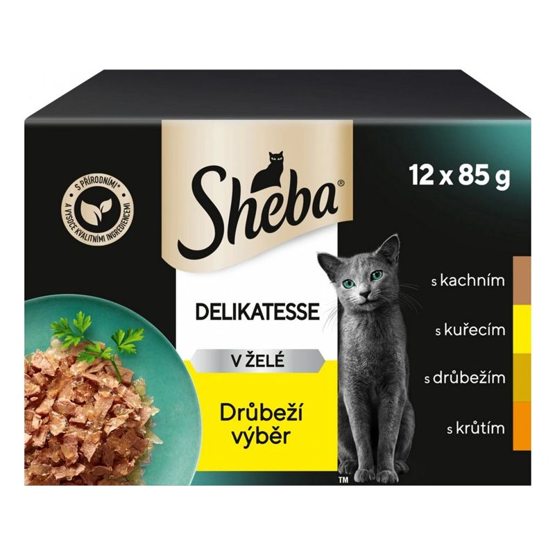 Sheba Delikatesse Plic cu selecție de păsări de curte în jeleu 12 x 85 g
