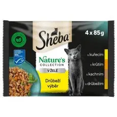 Sheba Natures Collection Plic cu selecție de păsări de curte &icirc;n jeleu 4 x 85 g