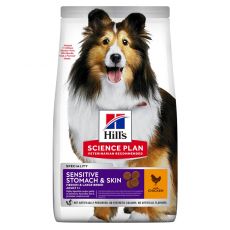 Hill's Science Plan Sensitive Stomach & Skin pentru câini adulți cu pui 2,5 kg