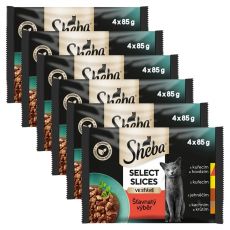 Sheba Select Slices Pliculețe Selecție suculentă 6 x (4 x 85 g)
