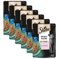 Sheba Select Slices Plic cu somon în sos 6 x 85 g