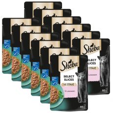 Sheba Select Slices Plic cu somon în sos 12 x 85 g