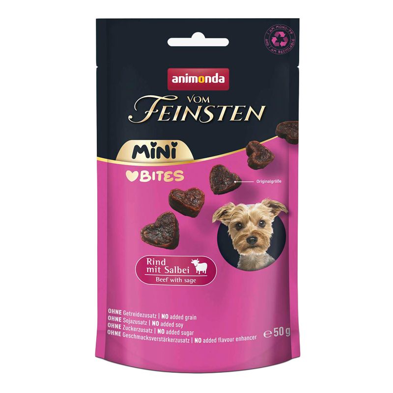 Animonda Vom Feinsten Mini Bites carne de vită și salvie 50 g