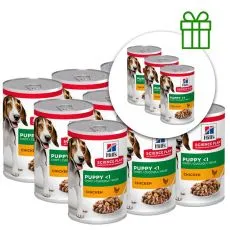 Hill's Science Plan Canine Puppy Chicken 370g, 9+3 GRATUIT