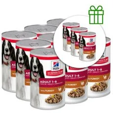 Hill's Science Plan Canine Adult Turkey 370 g, 9+3 GRATUIT